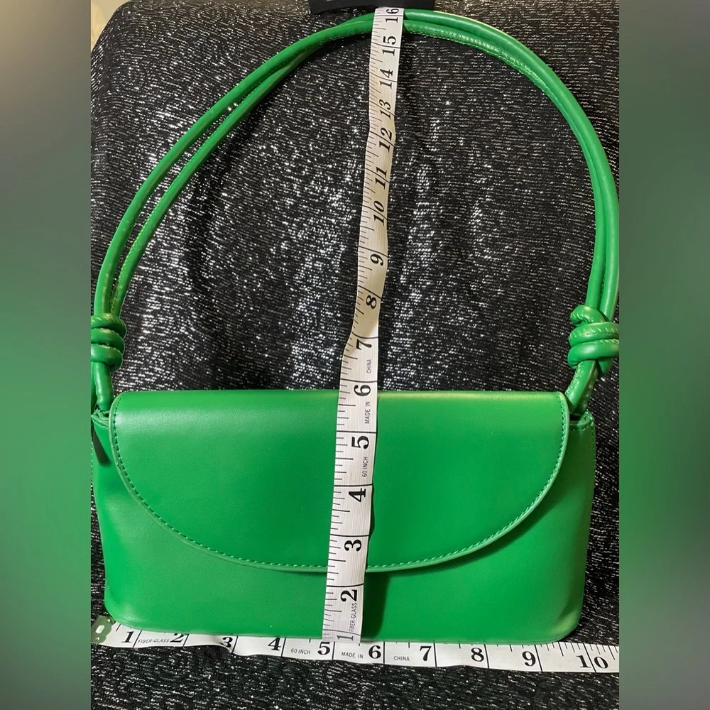 Green Knot-Handle Shoulder Bag - Picture 7 of 9